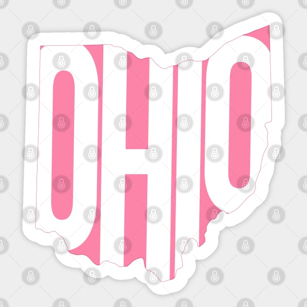 Ohio pink Sticker by Emily Zigo